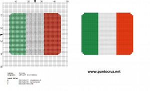 bandera_de_italia_patron_ponto_cruz_punto_cruz